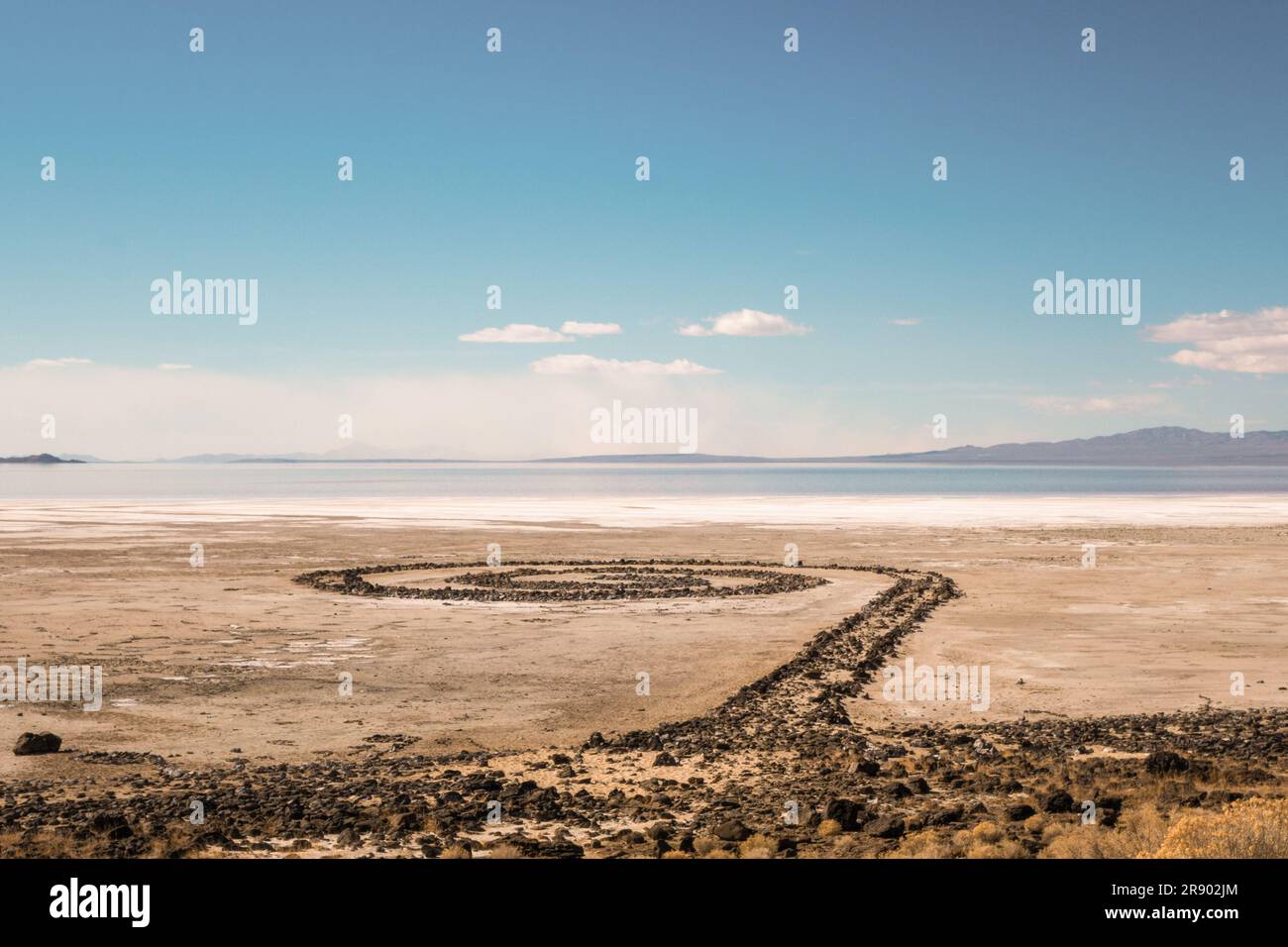 Spiral Jetty in the Great Salt Lake, Utah, US Stock Photo Alamy