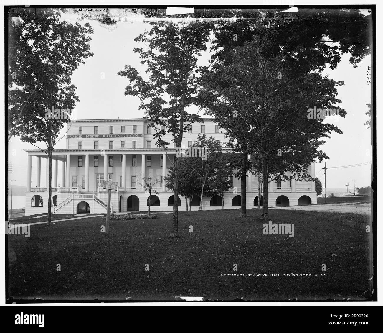 New Arlington Hotel Petoskey Michigan C1901 Sign Marquette Avenue new-arlington-hotel-petoskey-michigan-c1901-sign-marquette-avenue