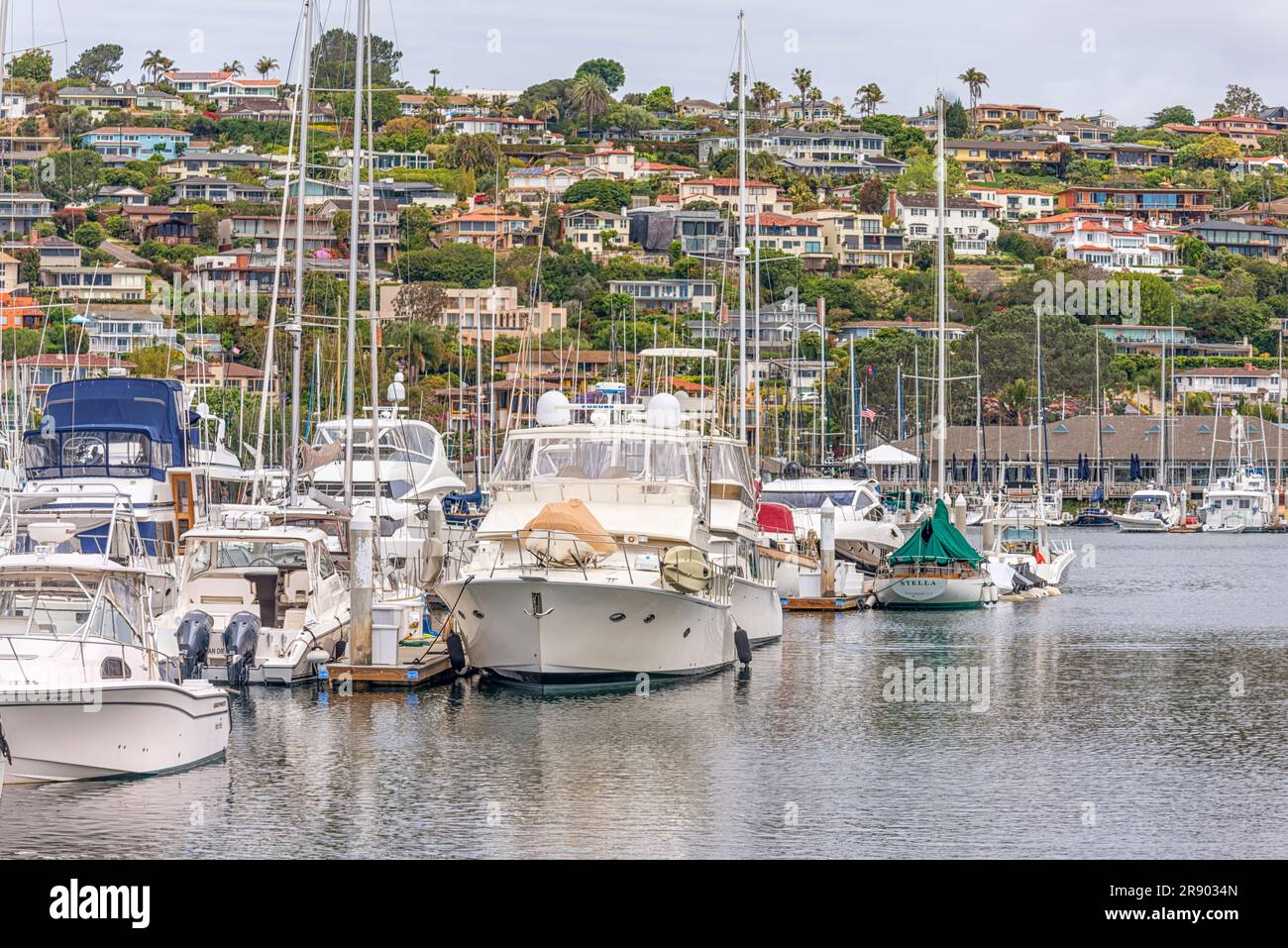 San Diego Harbor boat marina in the Shelter Island Shoreline Park area