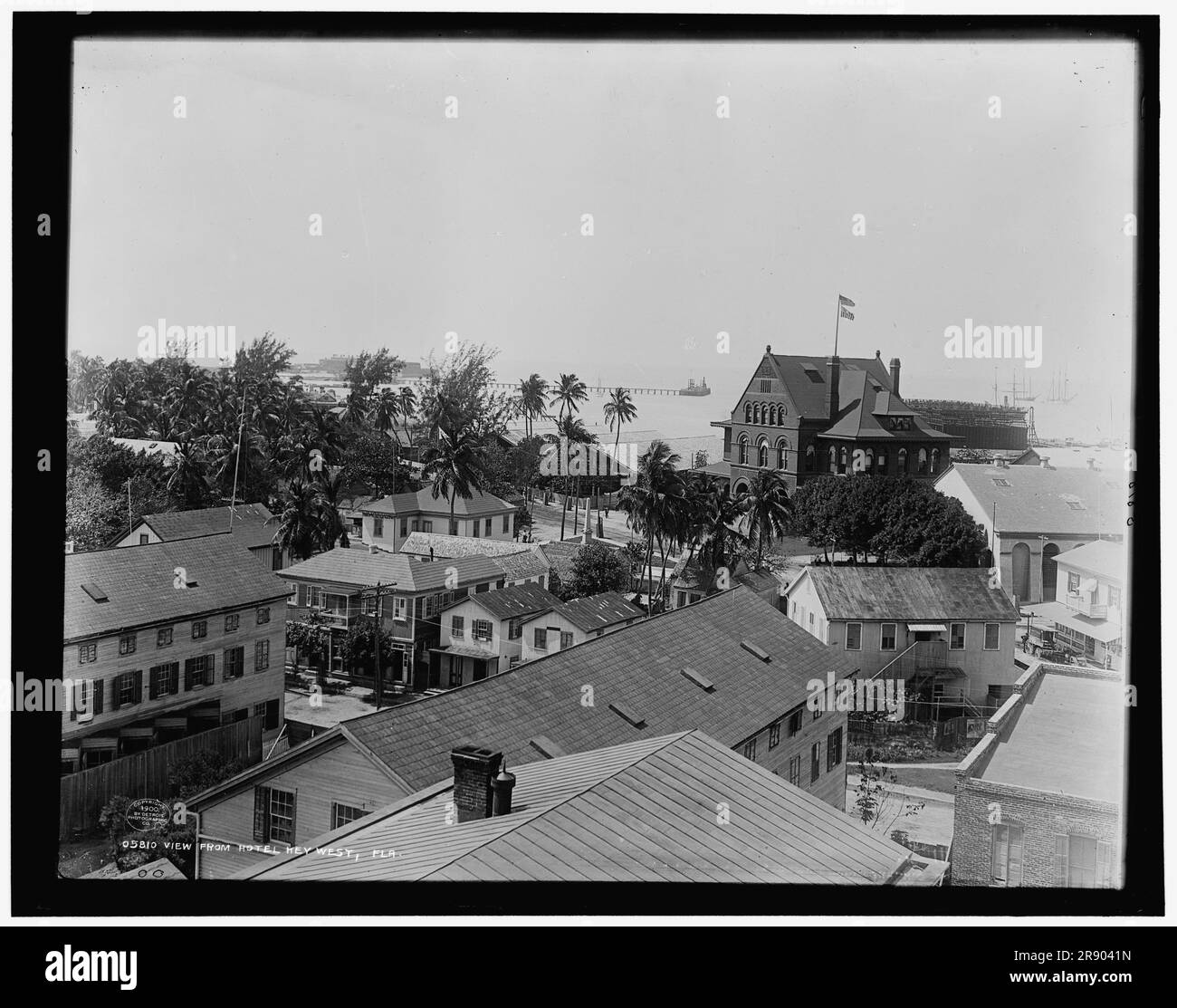 View from hotel, Key West, Fla., c1900. Stock Photo