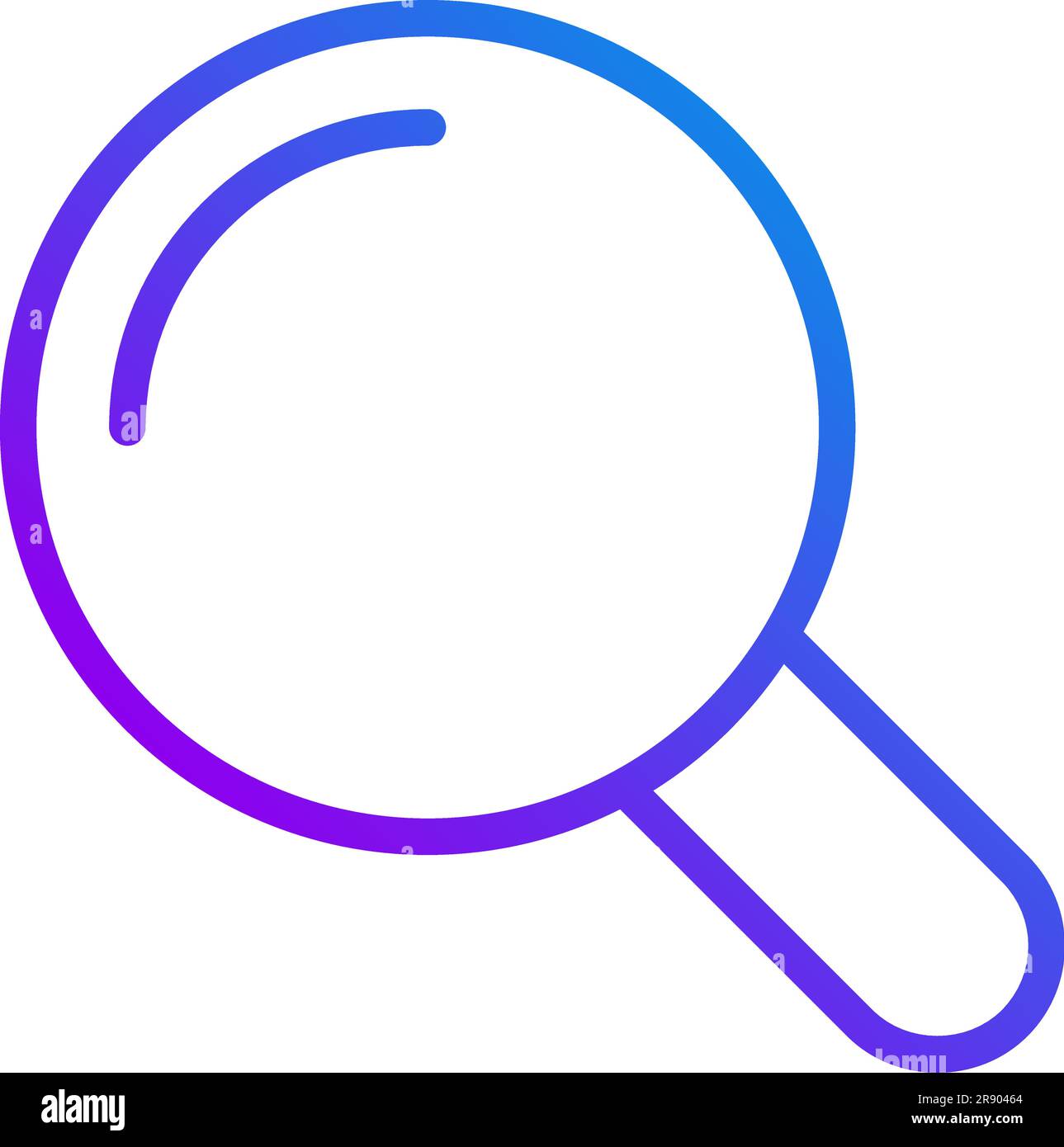 Magnifying glass pixel perfect gradient linear vector icon Stock Vector