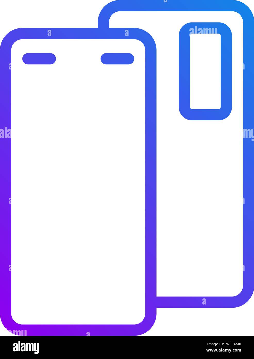 Smartphone pixel perfect gradient linear vector icon Stock Vector