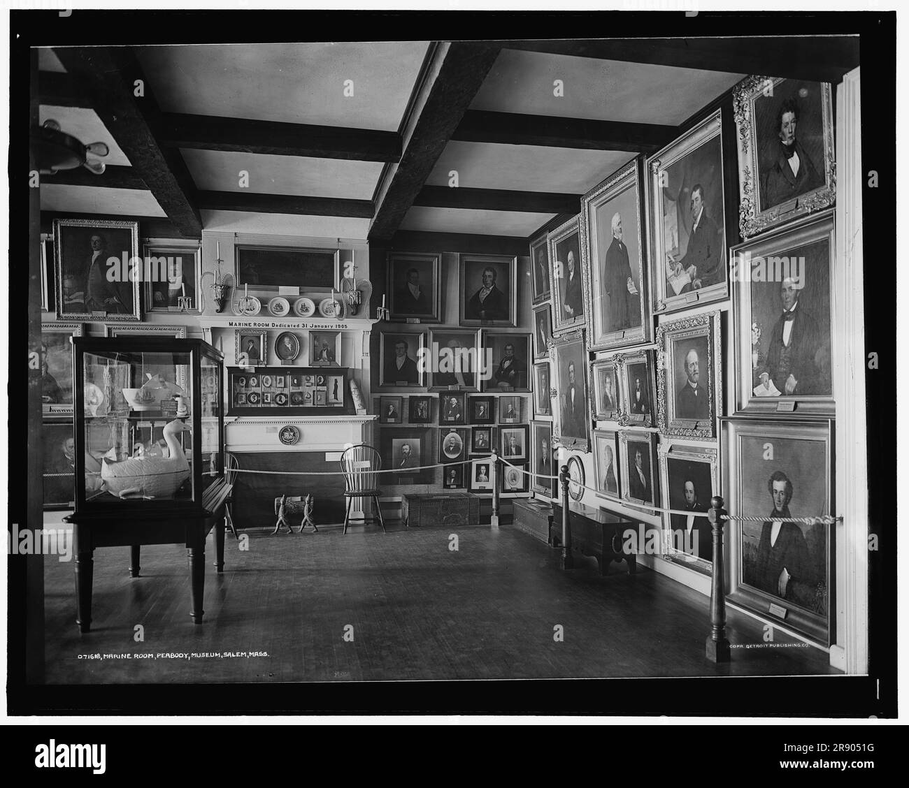 Marine Room, East India Hall, Peabody Museum, Salem, Mass., c.between 1905 and 1920. Stock Photo