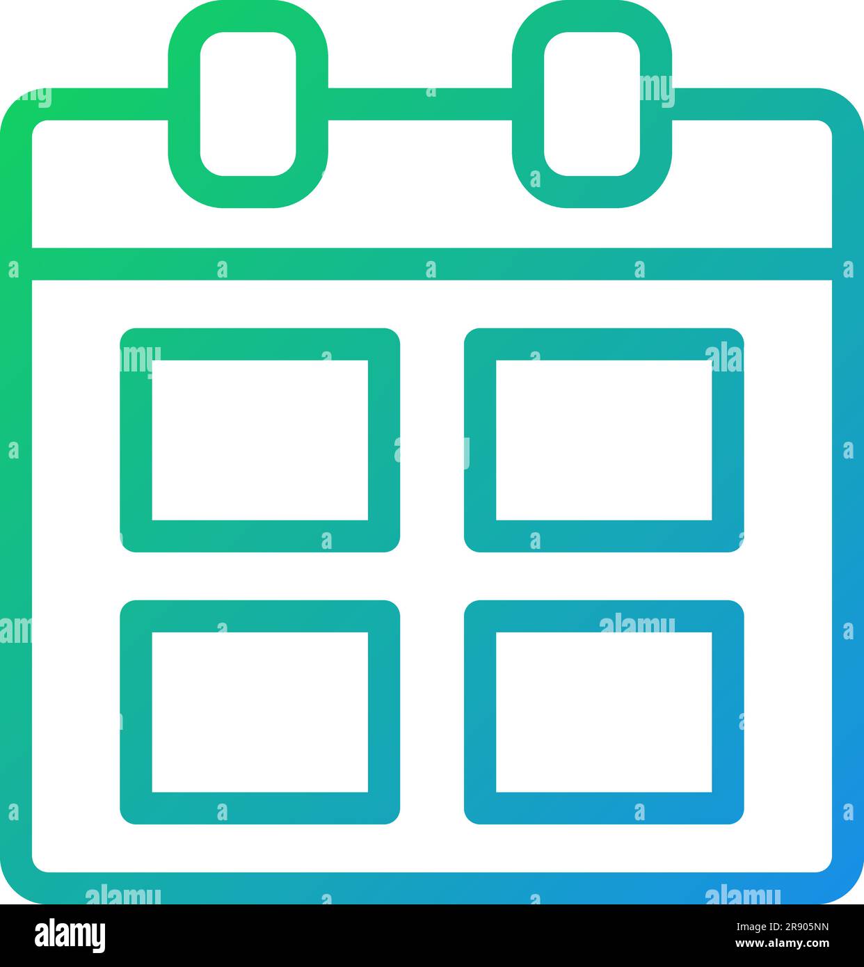 Calendar pixel perfect gradient linear vector icon Stock Vector