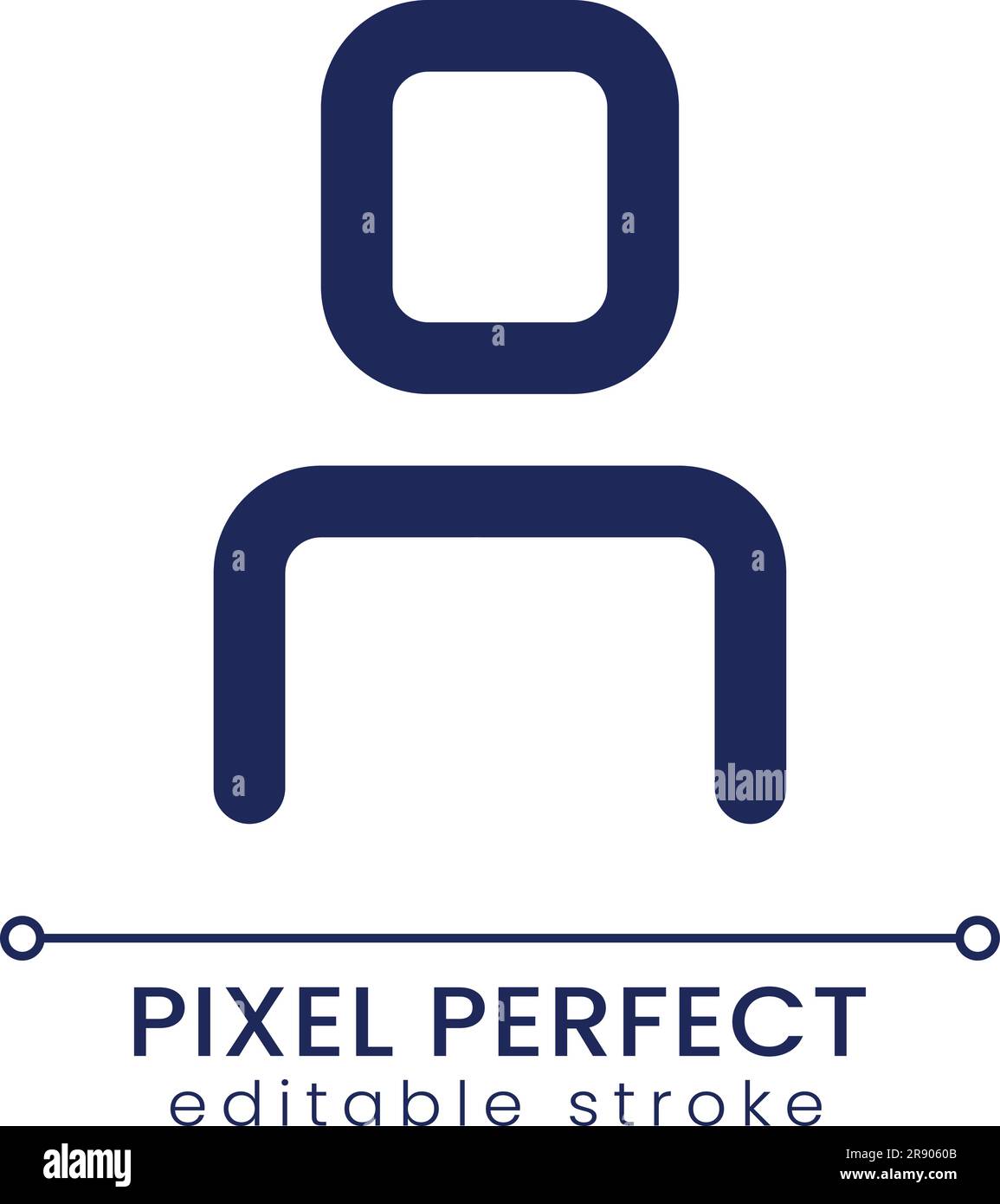 User pixel perfect linear ui icon Stock Vector