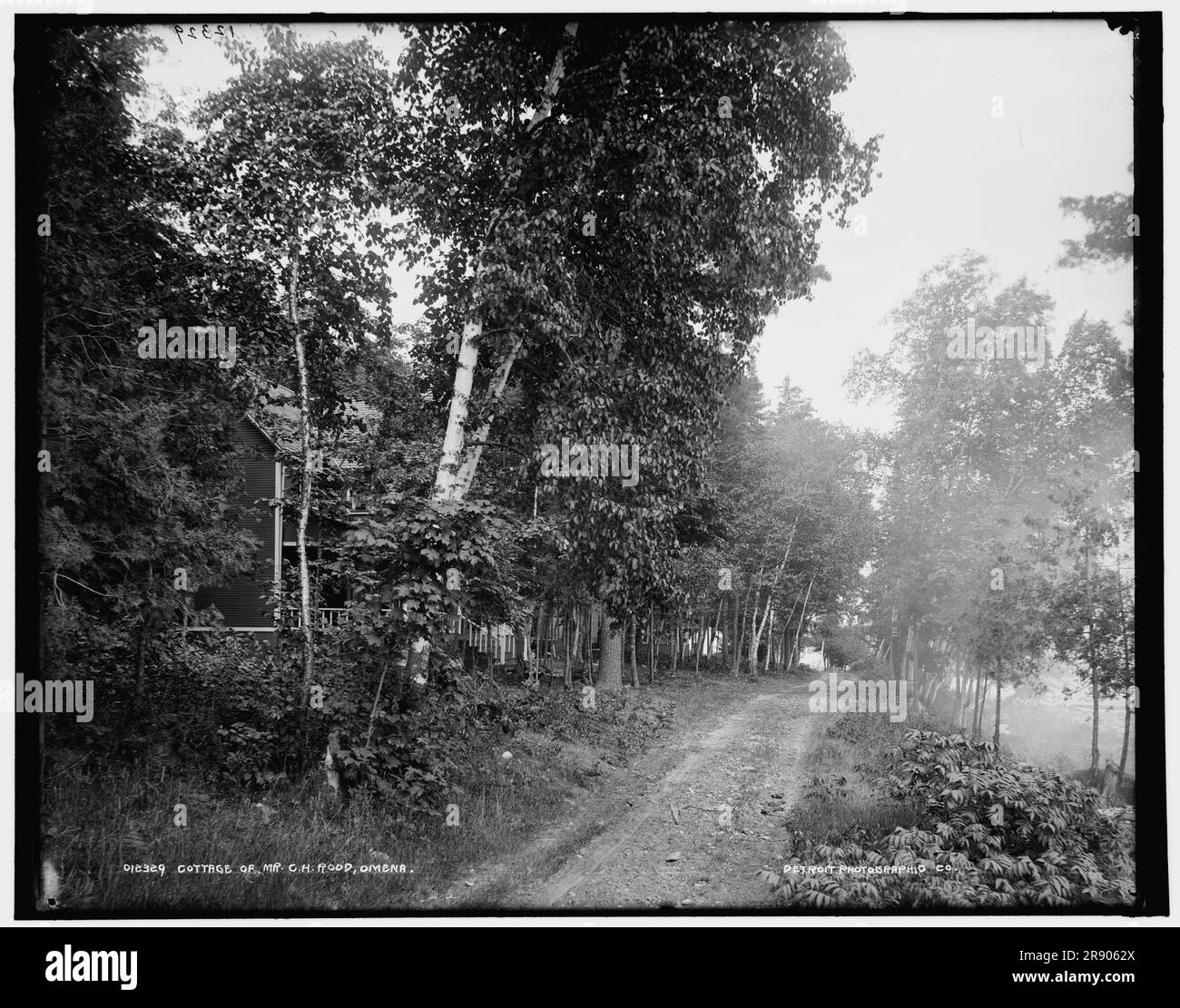 Cottage of Mr. C.H. Rood, Omena, between 1890 and 1901. Stock Photo