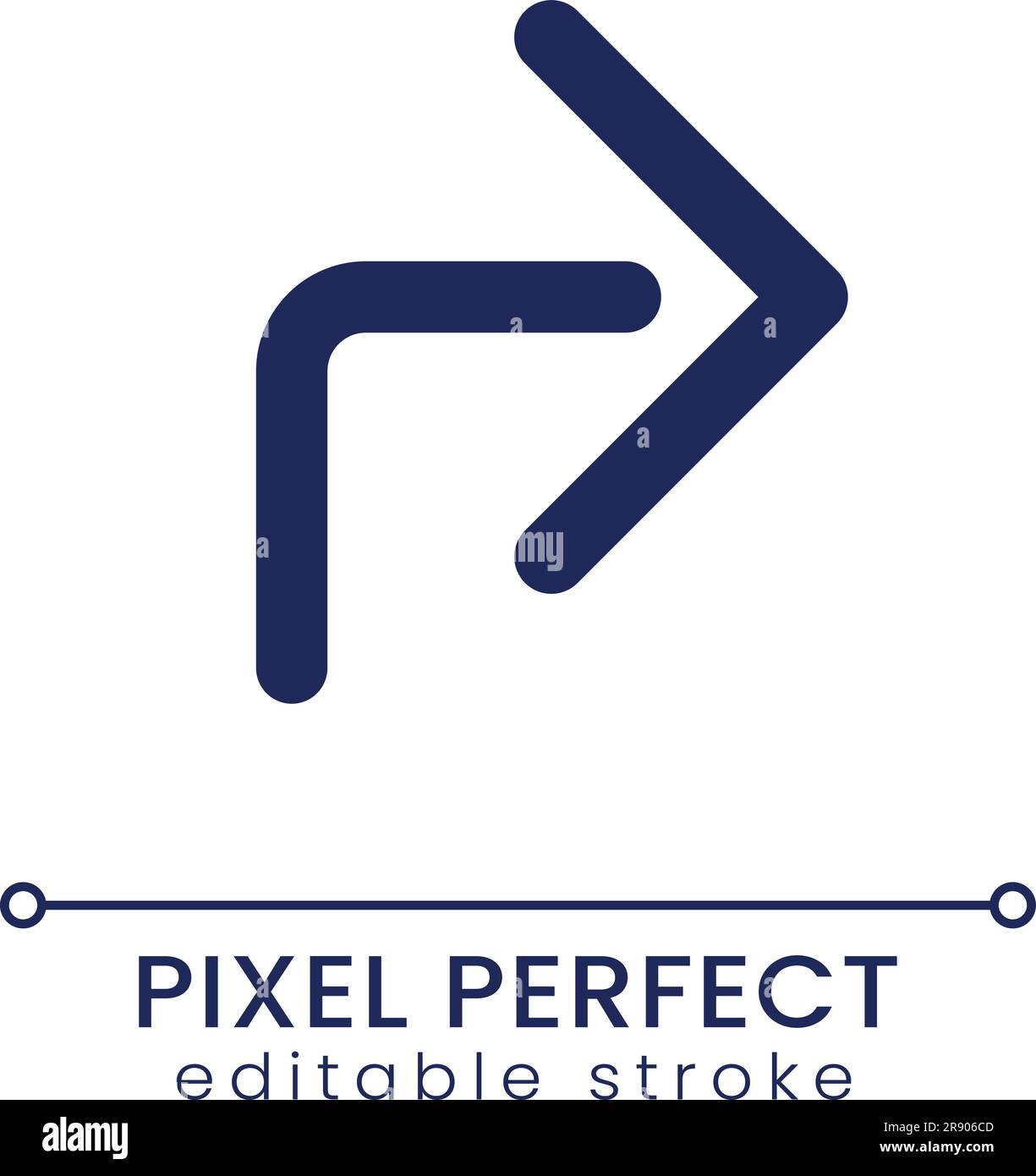 Forward arrow pixel perfect linear ui icon Stock Vector Image & Art - Alamy