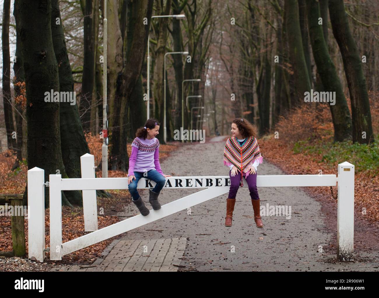 Two girls in the park hi-res stock photography and images - Alamy