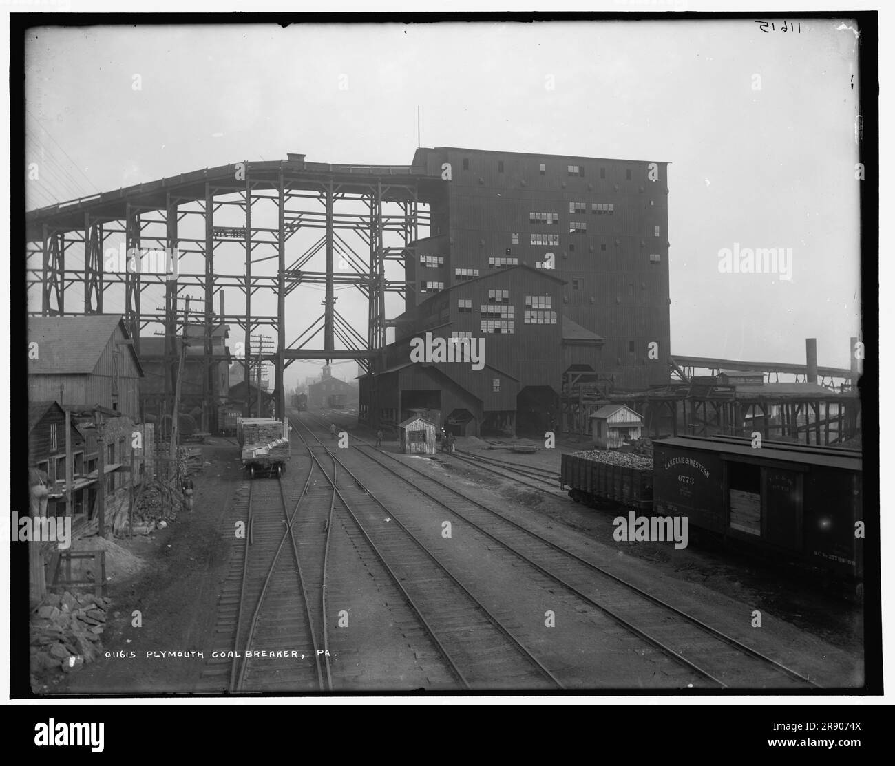 Plymouth coal breaker, Pa., between 1890 and 1901. Stock Photo