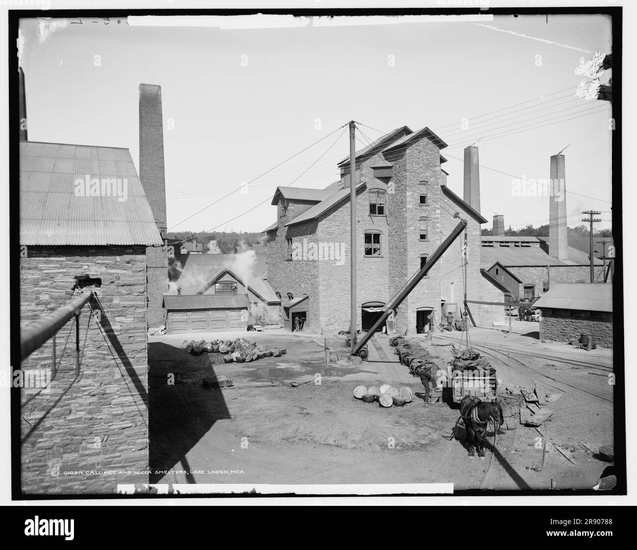 Calumet and Hecla smelters, Lake Linden, Mich., between 1900 and 1906