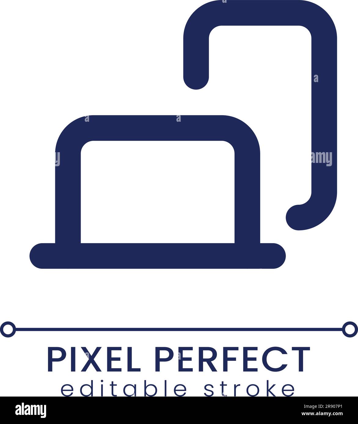 Devices pixel perfect linear ui icon Stock Vector