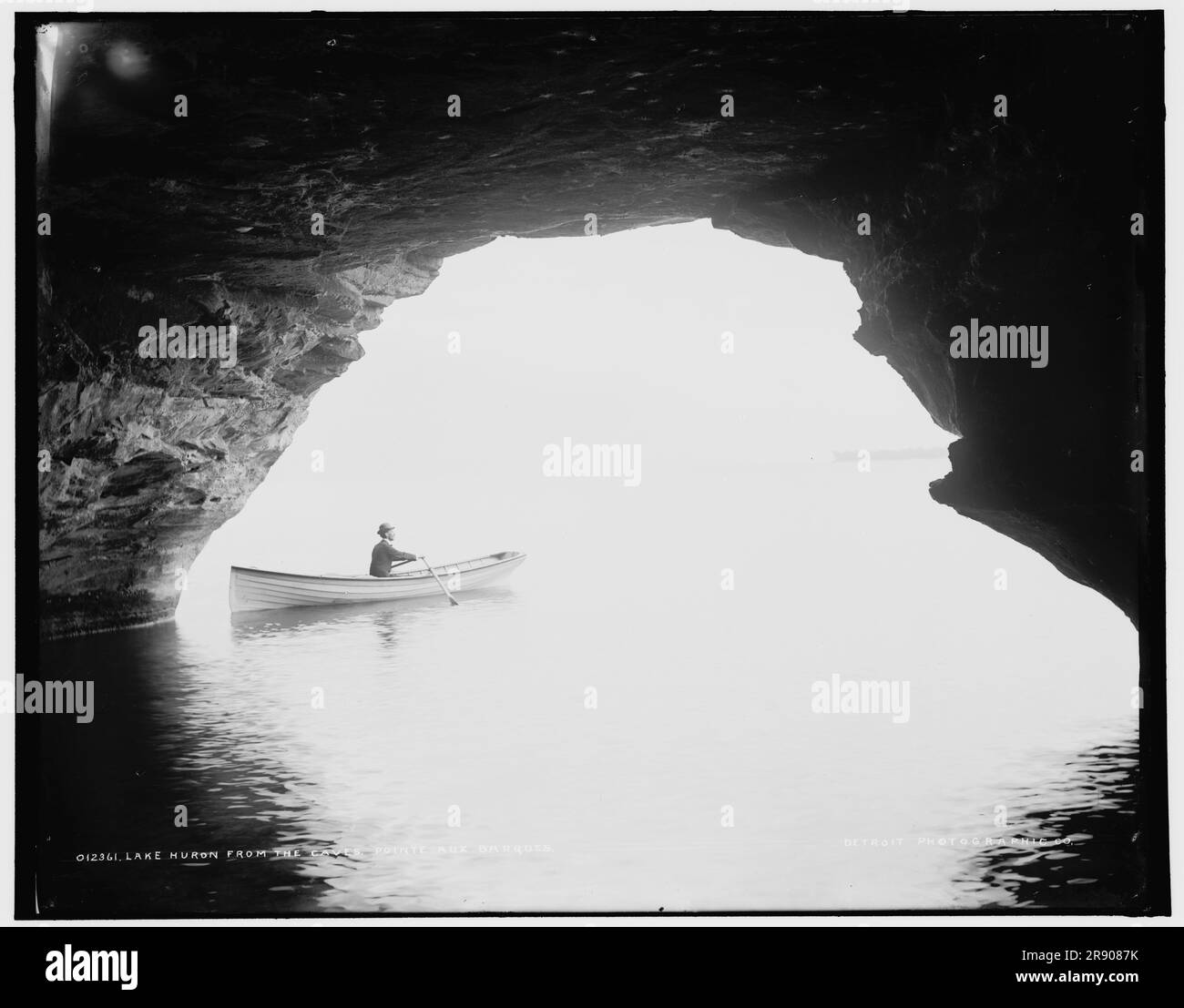 Lake Huron from the caves, Pointe aux Barques, between 1890 and 1901