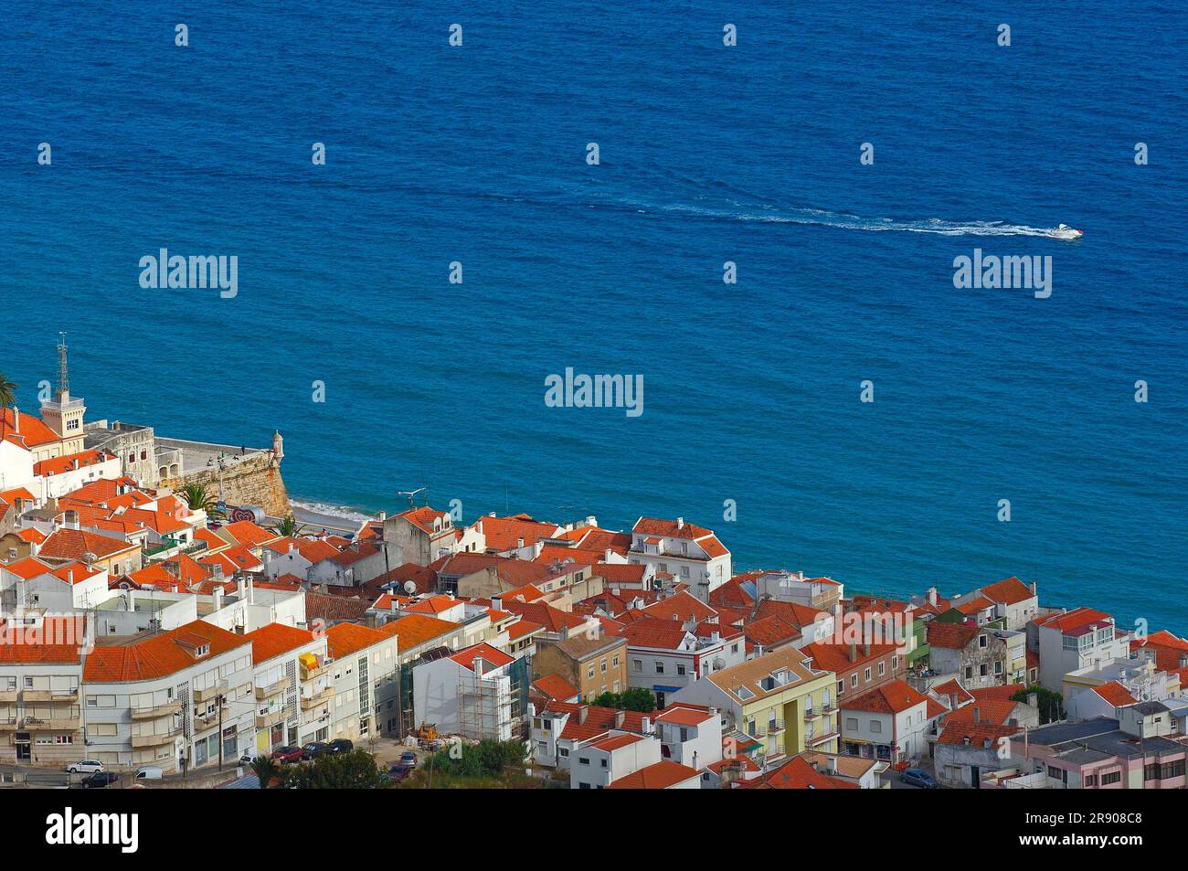Sesimbra, Setubal district, Serra de Arrabida, Atlantic Ocean, Lisbon coast, Portugal Stock Photo