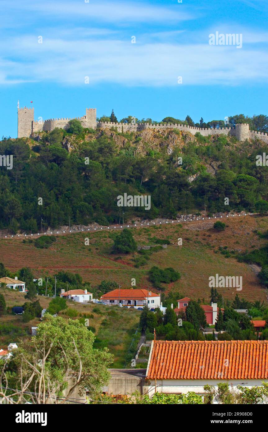 Sesimbra Castle, Sesimbra, Setubal district, Serra de Arrabida, Lisbon coast, Portugal Stock Photo