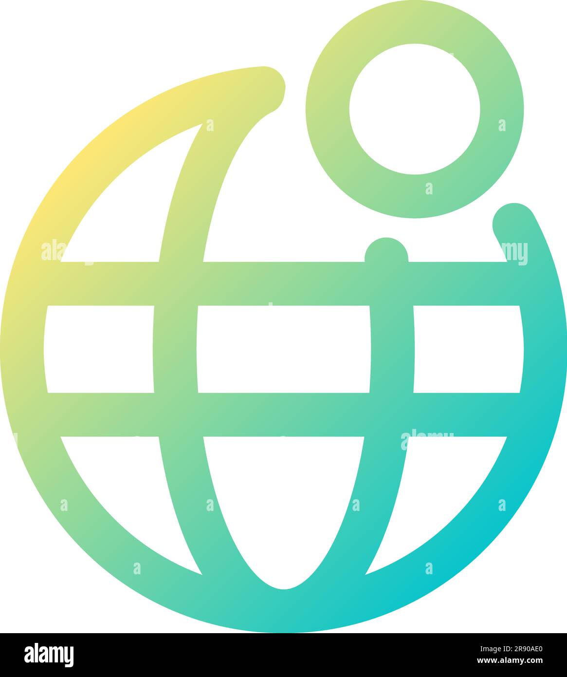 Internet network notification pixel perfect gradient linear ui icon Stock Vector