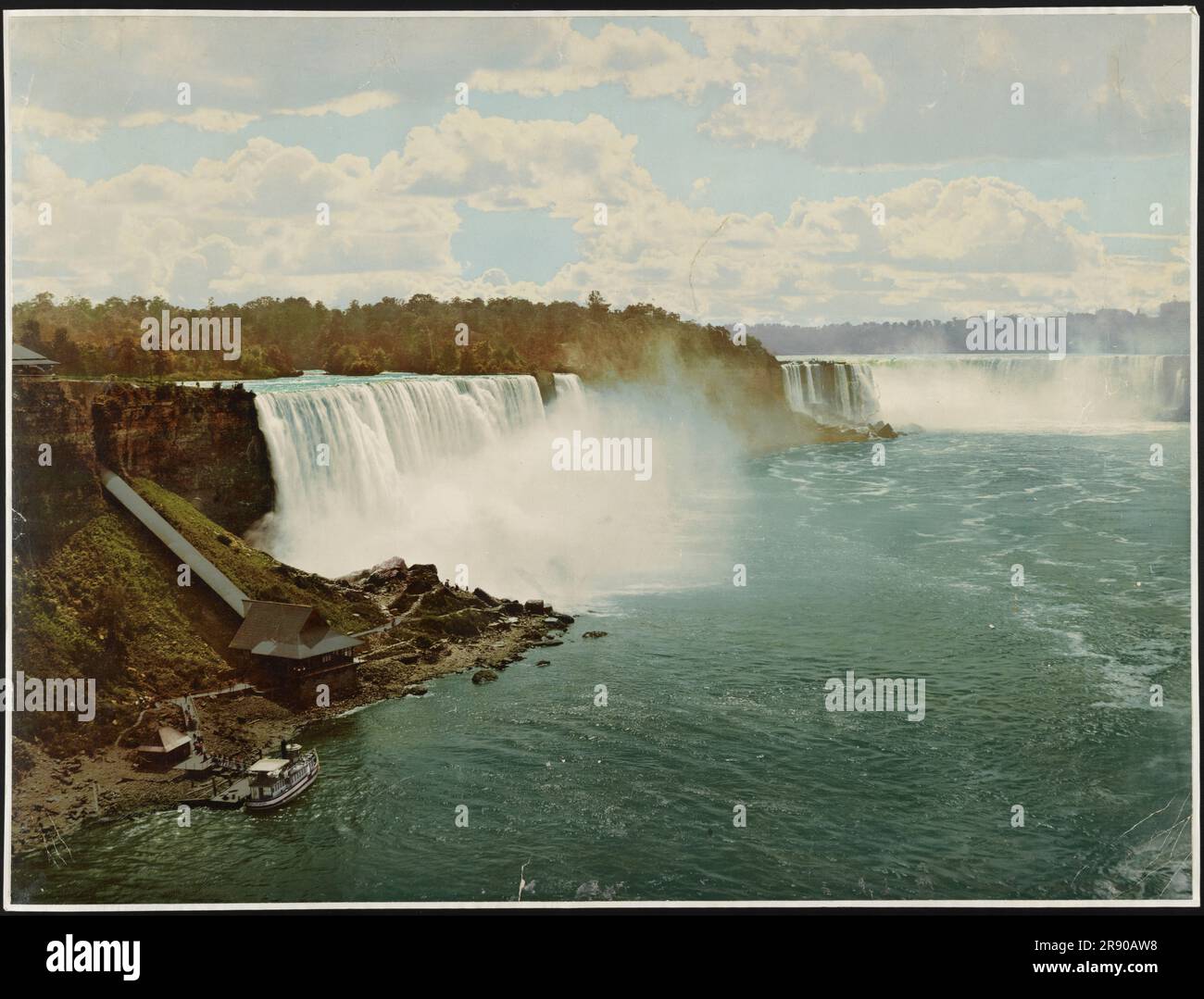 Niagara Falls from Steel Arch Bridge, c1900 Stock Photo Alamy