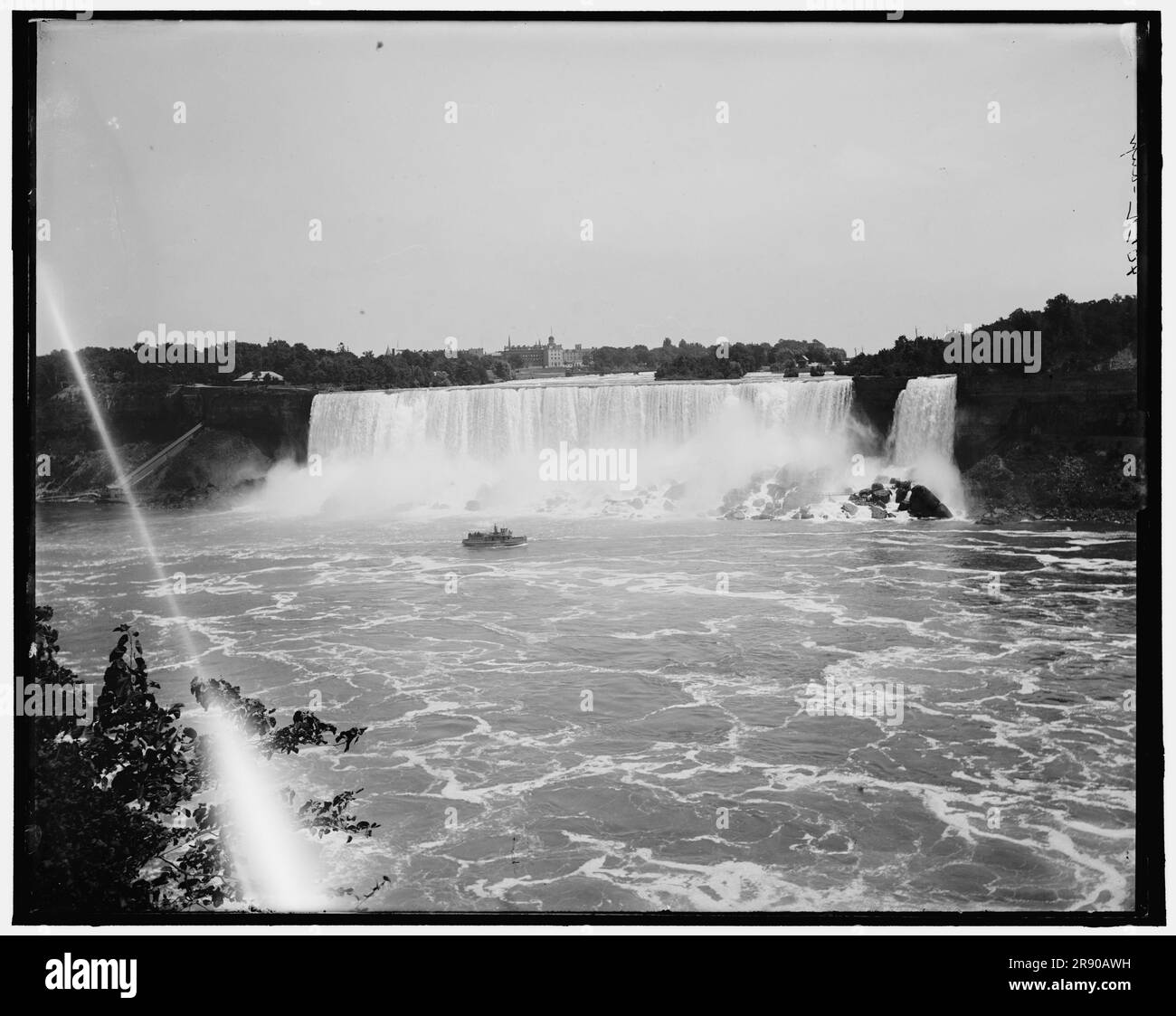 American Falls from Canada side, between 1880 and 1897. Stock Photo