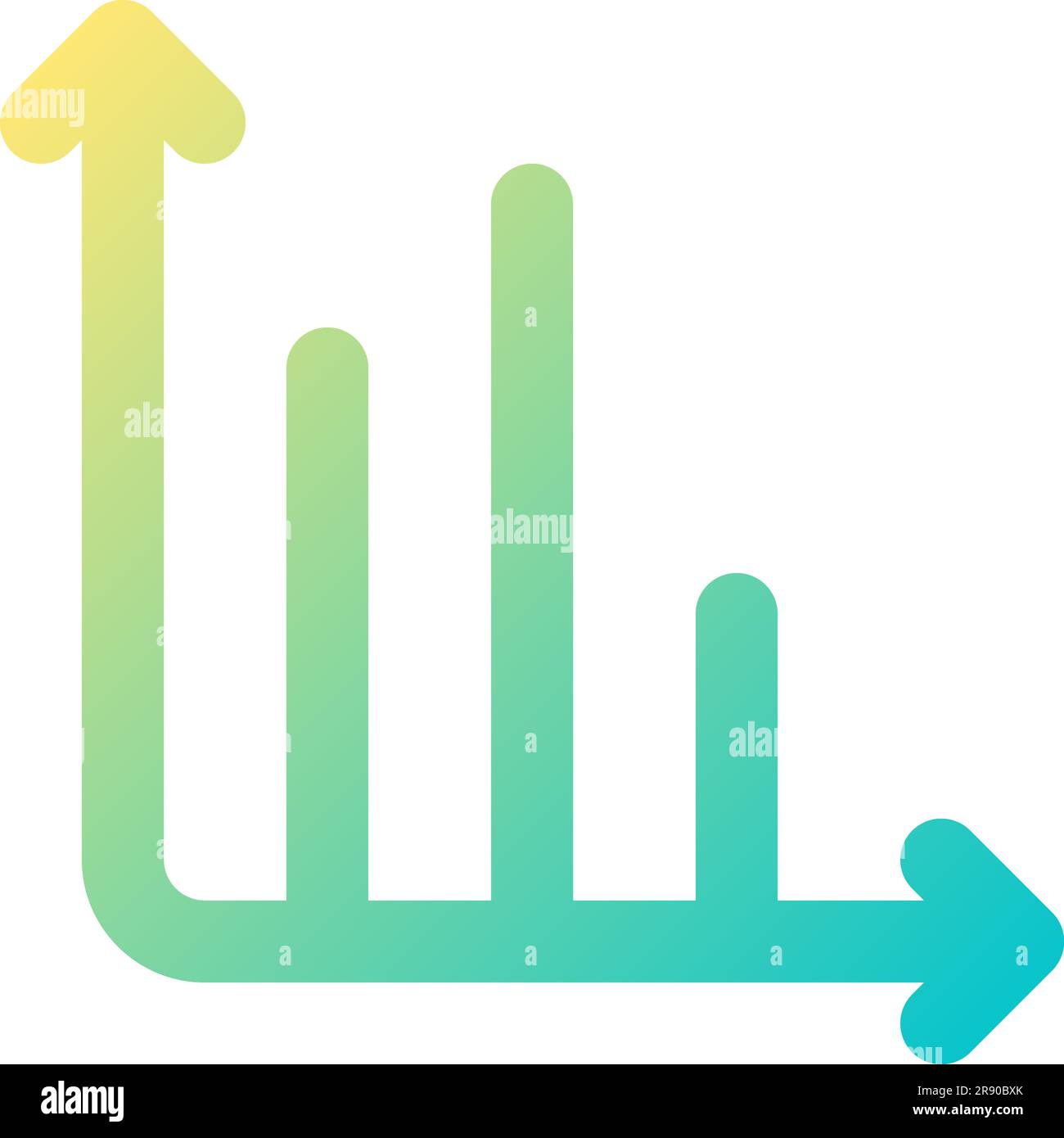 Infochart pixel perfect gradient linear ui icon Stock Vector