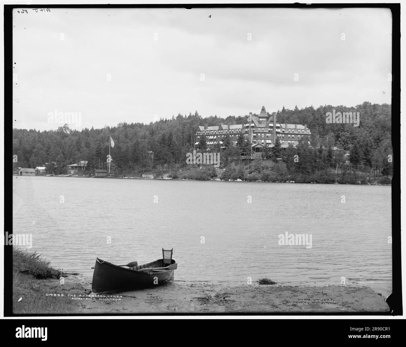 The Ampersand, Lower Saranac Lake, Adirondack Mountains, c1902 Stock