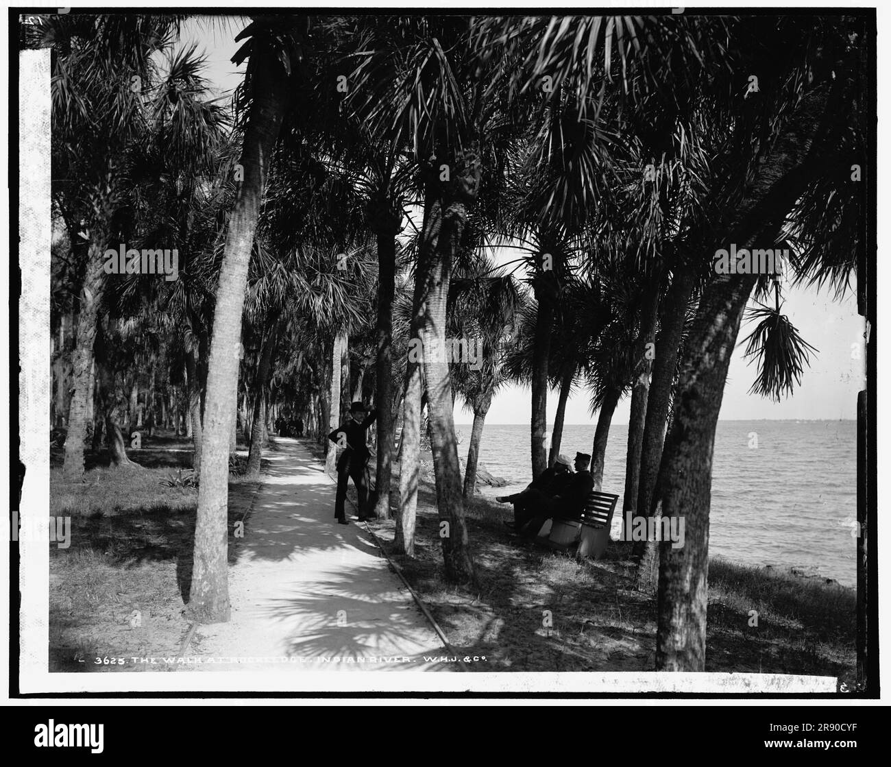 The walk at Rockledge, Indian River, between 1880 and 1897 Stock Photo