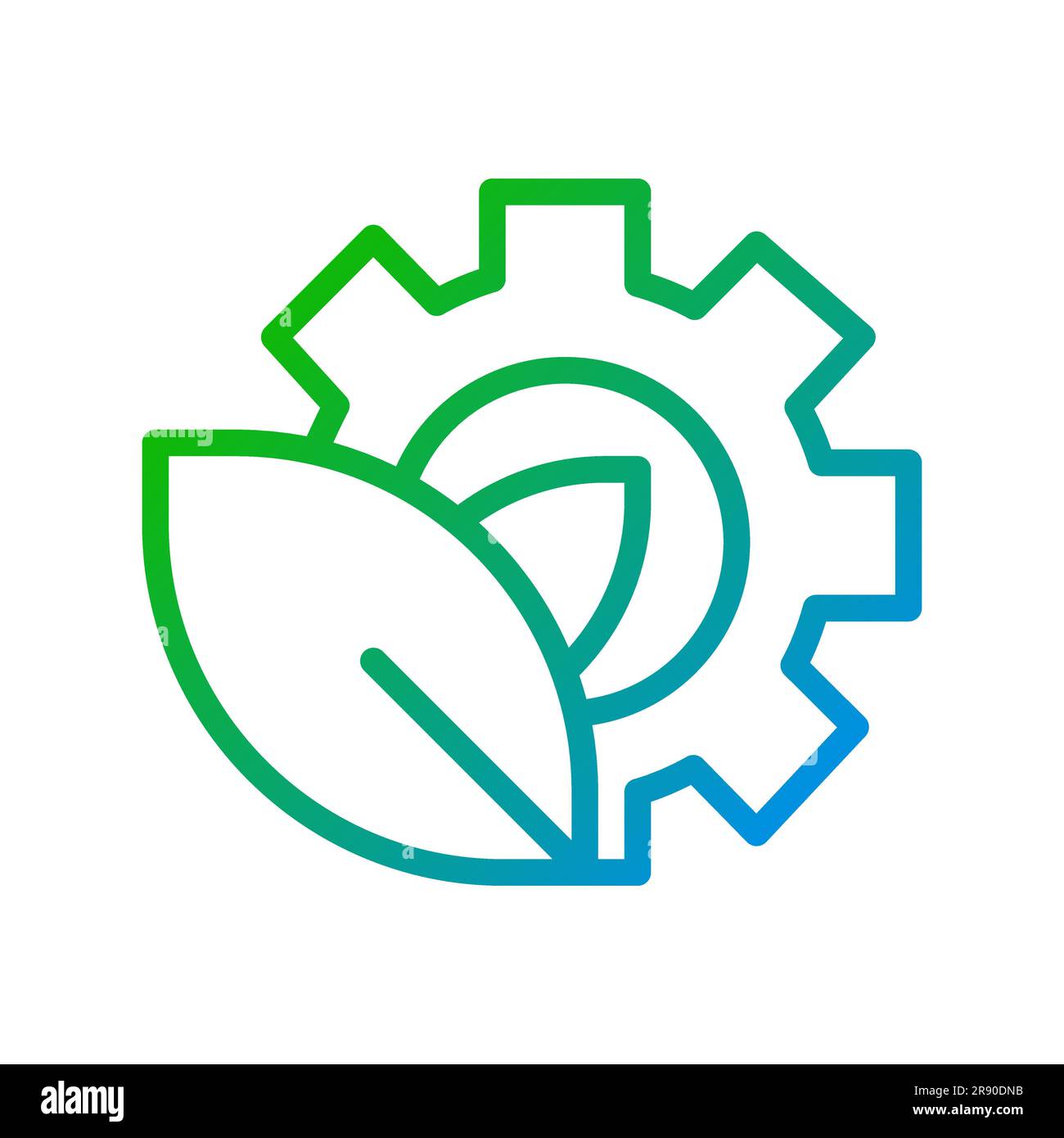 Ecology setting pixel perfect gradient linear vector icon Stock Vector