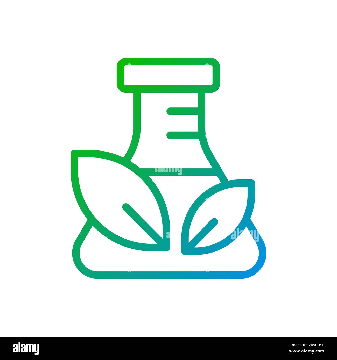 Chemical free materials pixel perfect gradient linear vector icon Stock Vector