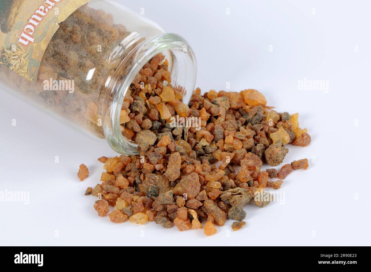 Commiphora habessinica-tree resin (Commiphora abyssinica), incense burning Stock Photo