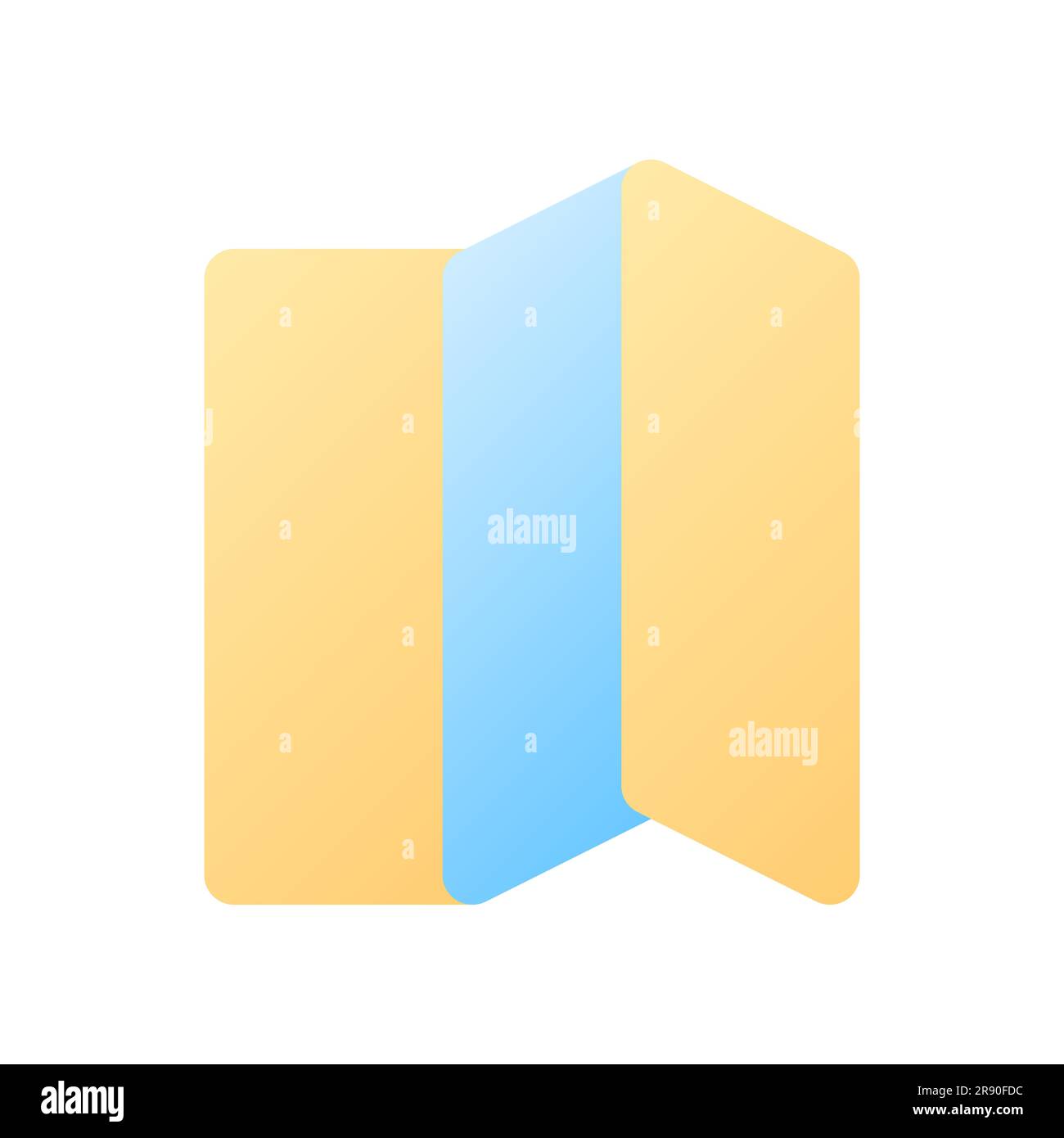 Brochure pixel perfect flat gradient color ui icon Stock Vector