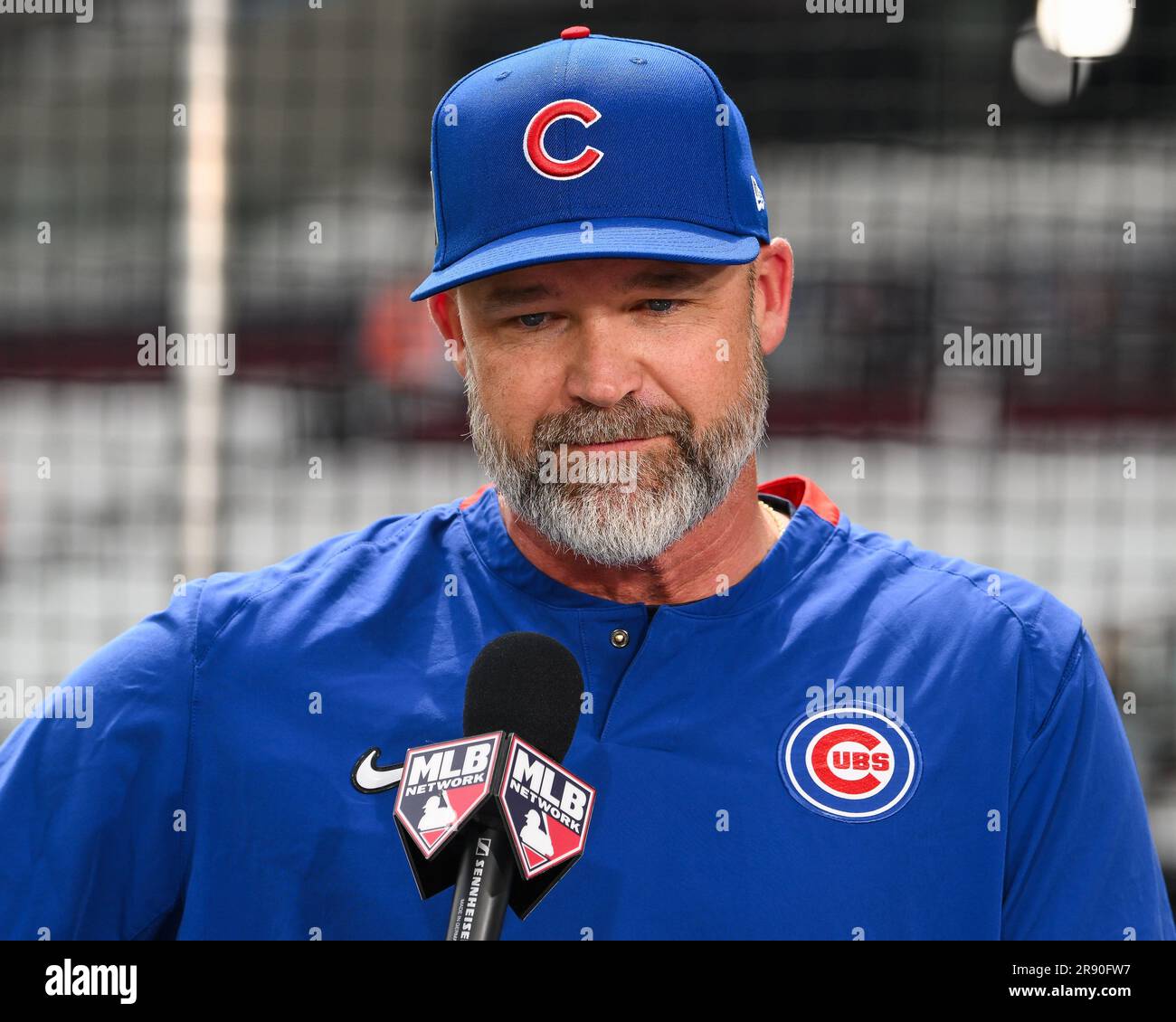 David Ross 3 Manager of the Chicago Cubs during an interview ahead of