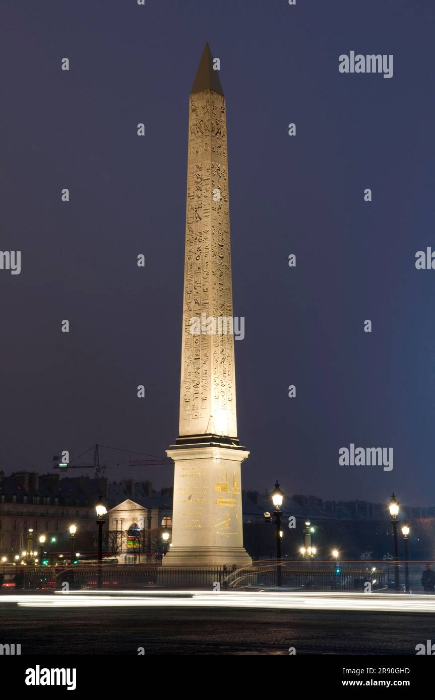 Luxor Obelisk Place De La Concorde Paris France Stock Photo Alamy