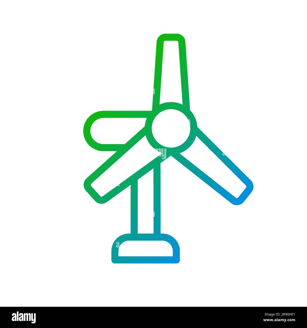 Windmill pixel perfect gradient linear vector icon Stock Vector