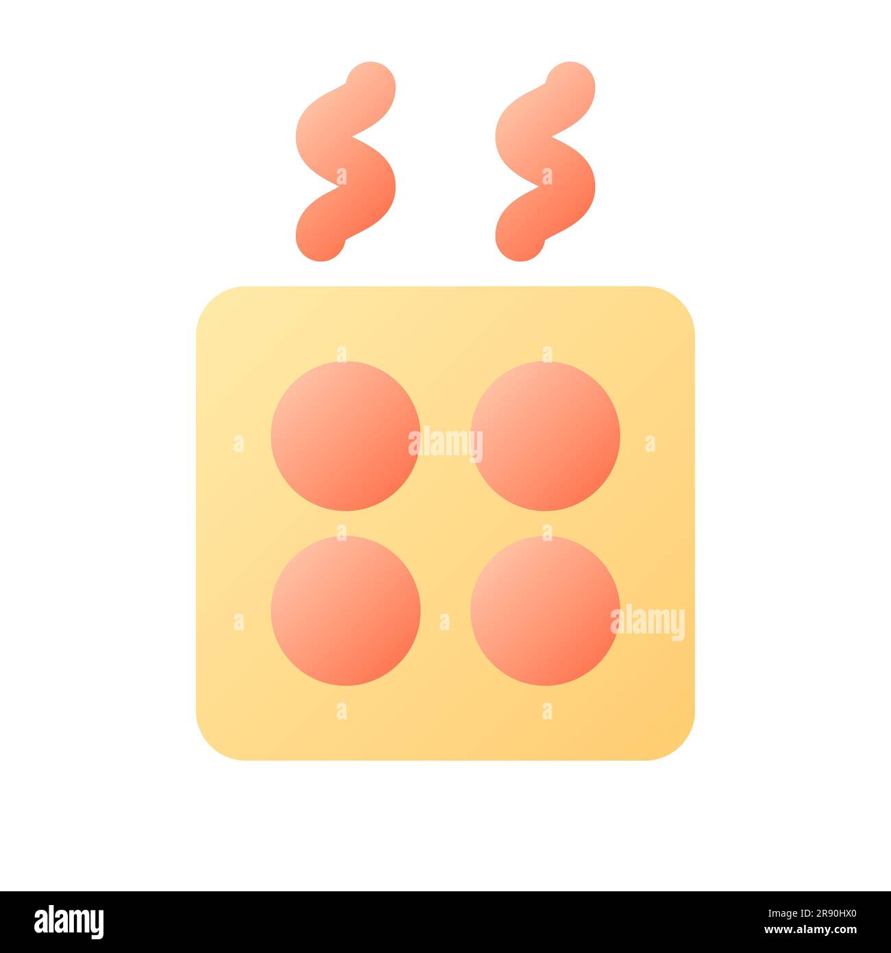Kitchen stove pixel perfect flat gradient color ui icon Stock Vector