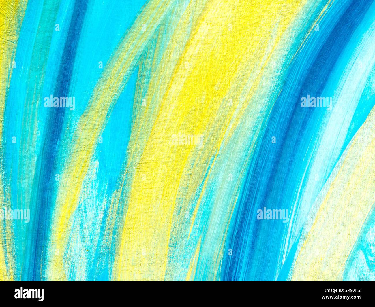 Blue and gold stripes, creative abstract hand painted background, brush