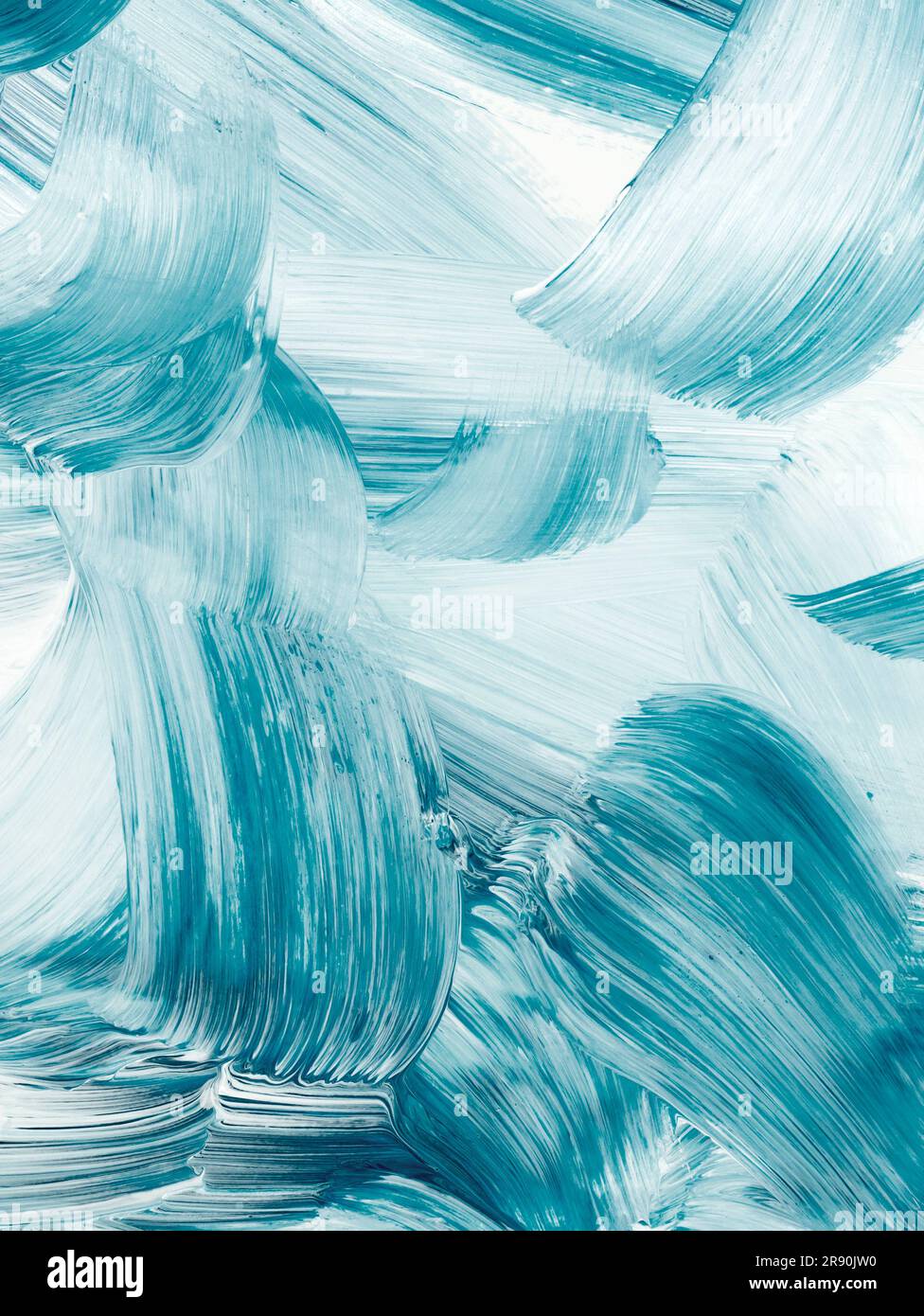Blue abstract painting, art creative hand painted background, brush ...