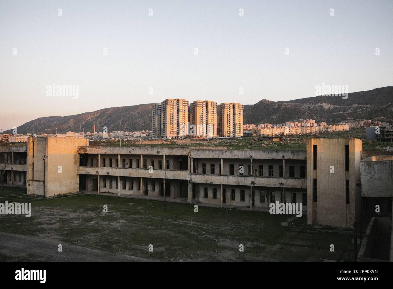 Gabriel Gauffre / Le Pictorium -  Bashur -  29/3/2021  -  Iraq / Iraqi Kurdistan / Erbil  -  Saddam Hussein's regime former prison, Duhok.  From the ashes of the 2003 American invasion of Iraq and the toppling of Saddam Hussein's regime, Iraq's Kurds managed to wrestle a form of relative independence. Still technically part of Iraq, Iraqi Kurdistan, in the north of the country, enjoys a heightened level of independence.  To the Kurds, it is Bas?r (Bahsur), the southern province of the 4 composing what could one day be their own country, Kurdistan.  Bashur is a territory that has all the making Stock Photo