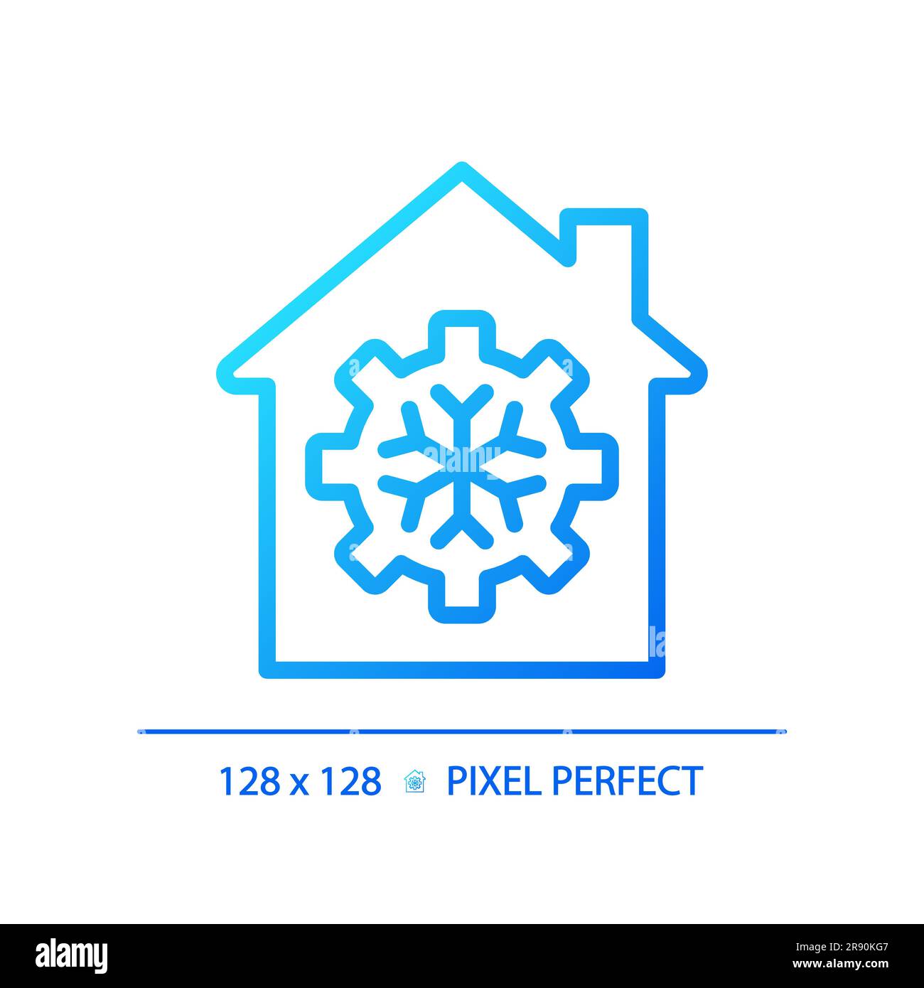 General cooling gradient linear vector icon Stock Vector
