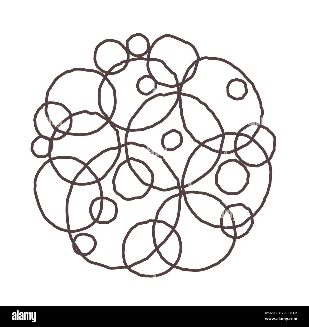 Round abstract hand drawn pattern Vector illustration Stock Vector ...