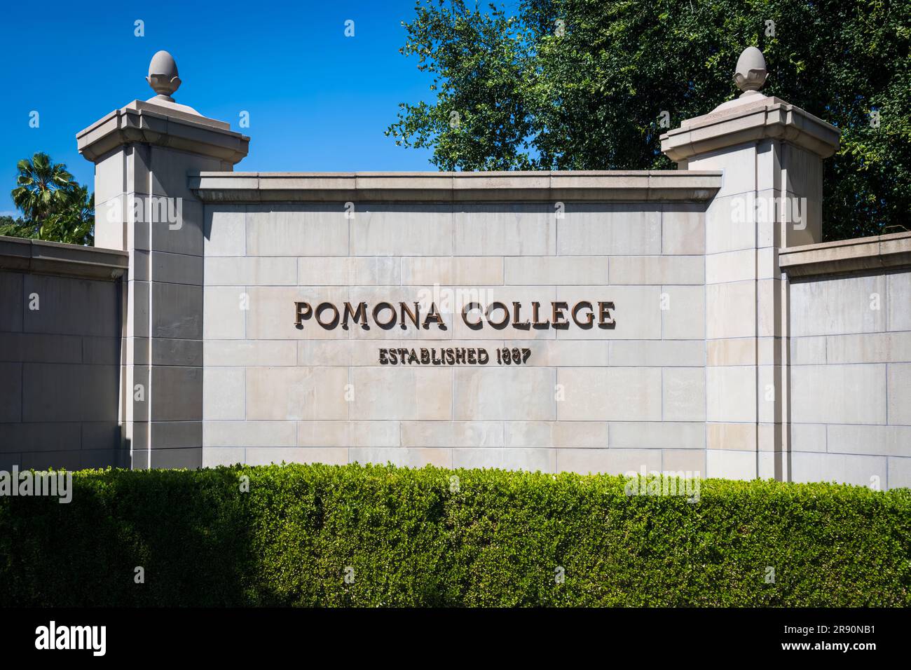 Claremont, CA – June 21, 2023: Pomona College, a leading liberal arts college in the US, is a New England-type college in Southern California. Stock Photo