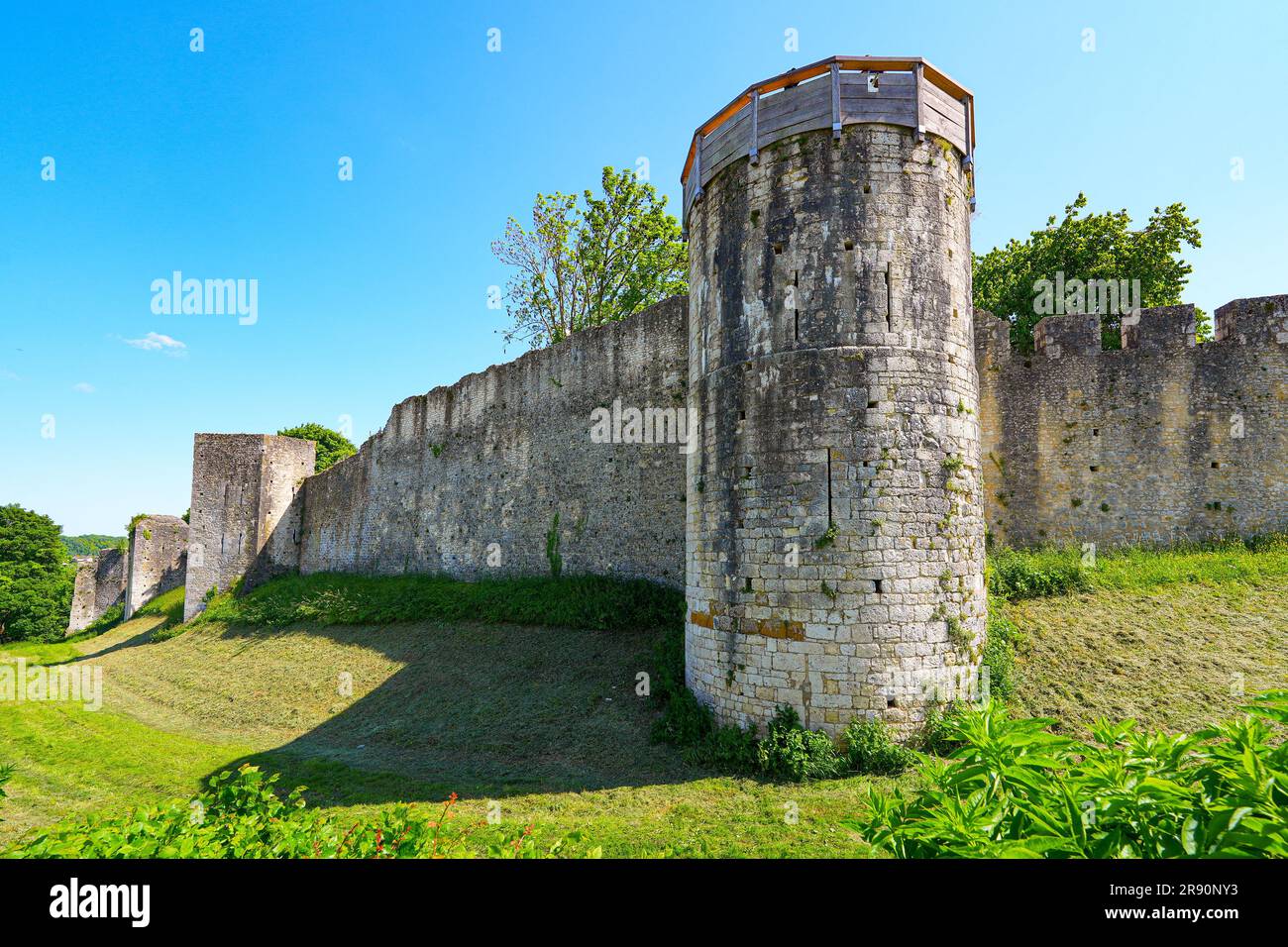 Ramparts of Provins, surrounding this World Heritage walled city located in the French department of Seine et Marne in Paris region - The town once ho Stock Photo