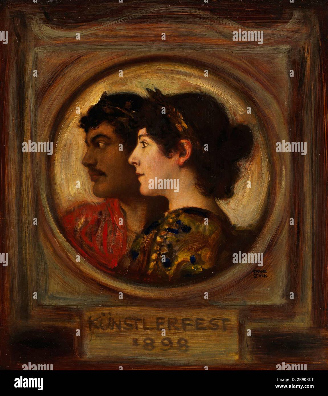 Franz and Mary Stuck - Artist Festival, 1898. Private Collection. Stock Photo