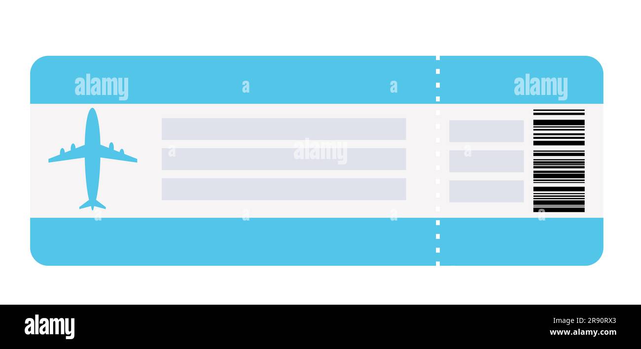 Plane ticket icon. Air ticket symbol. Airport and plane pass document