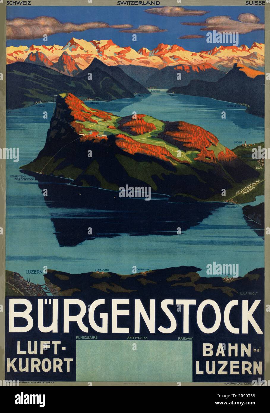 B&#xfc;rgenstock, 1938. Private Collection. Stock Photo