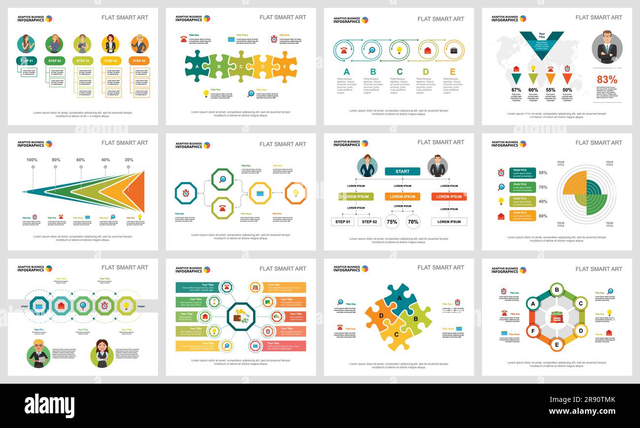 Colorful finance or banking concept infographic charts set Stock Vector ...
