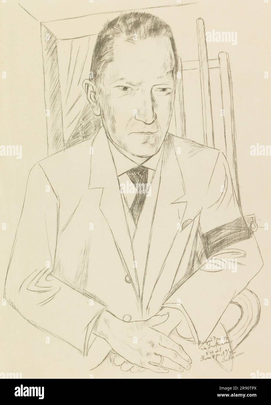 Portrait of Reinhard Piper (1879-1953) , 1921. Private Collection. Stock Photo