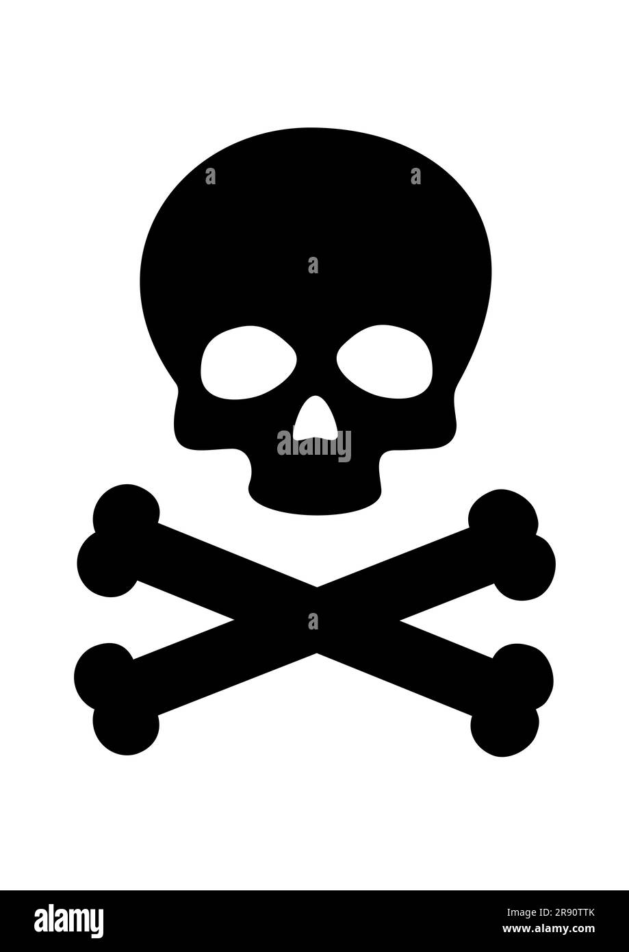 SKULL WITH CROSSBONES, POISON PICTOGRAM IN BLACK COLOR Stock Vector Image & Art Alamy