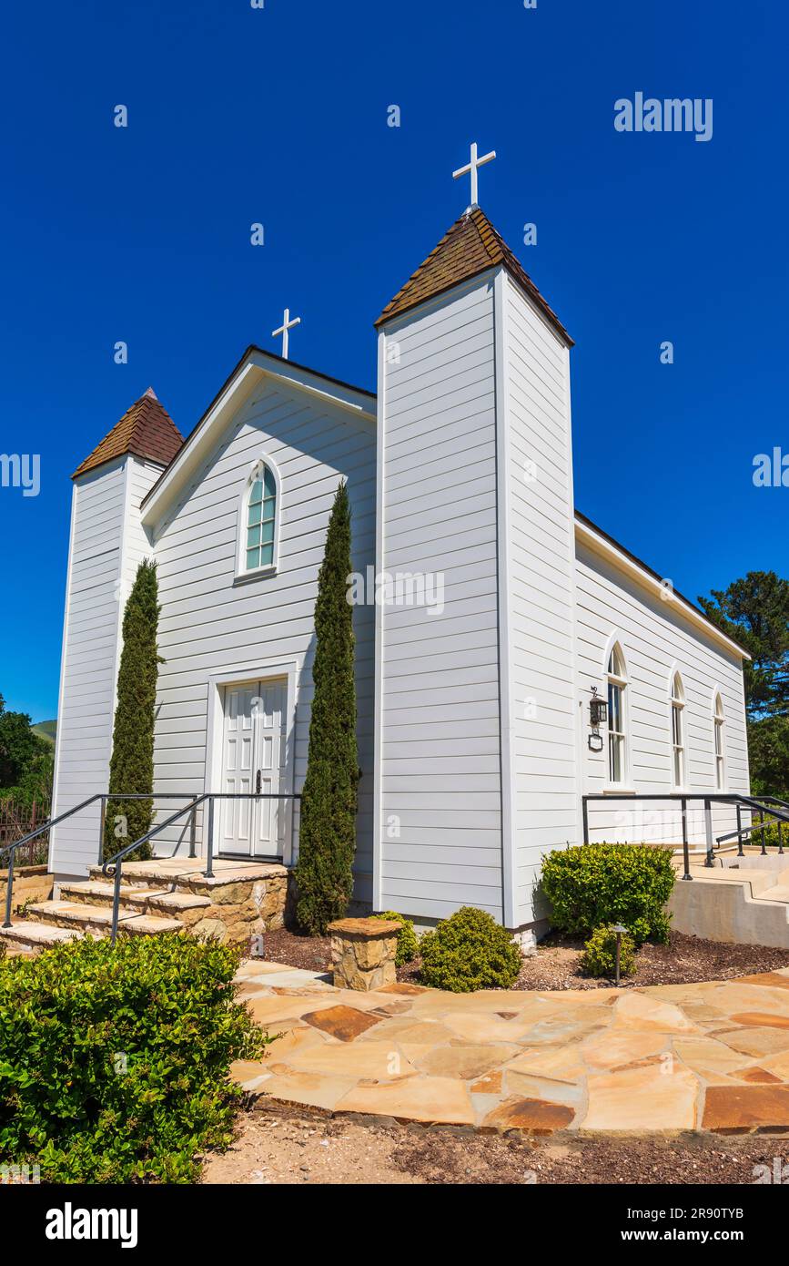 Chapel of San Ramon, Santa Barbara County, California USA Stock Photo