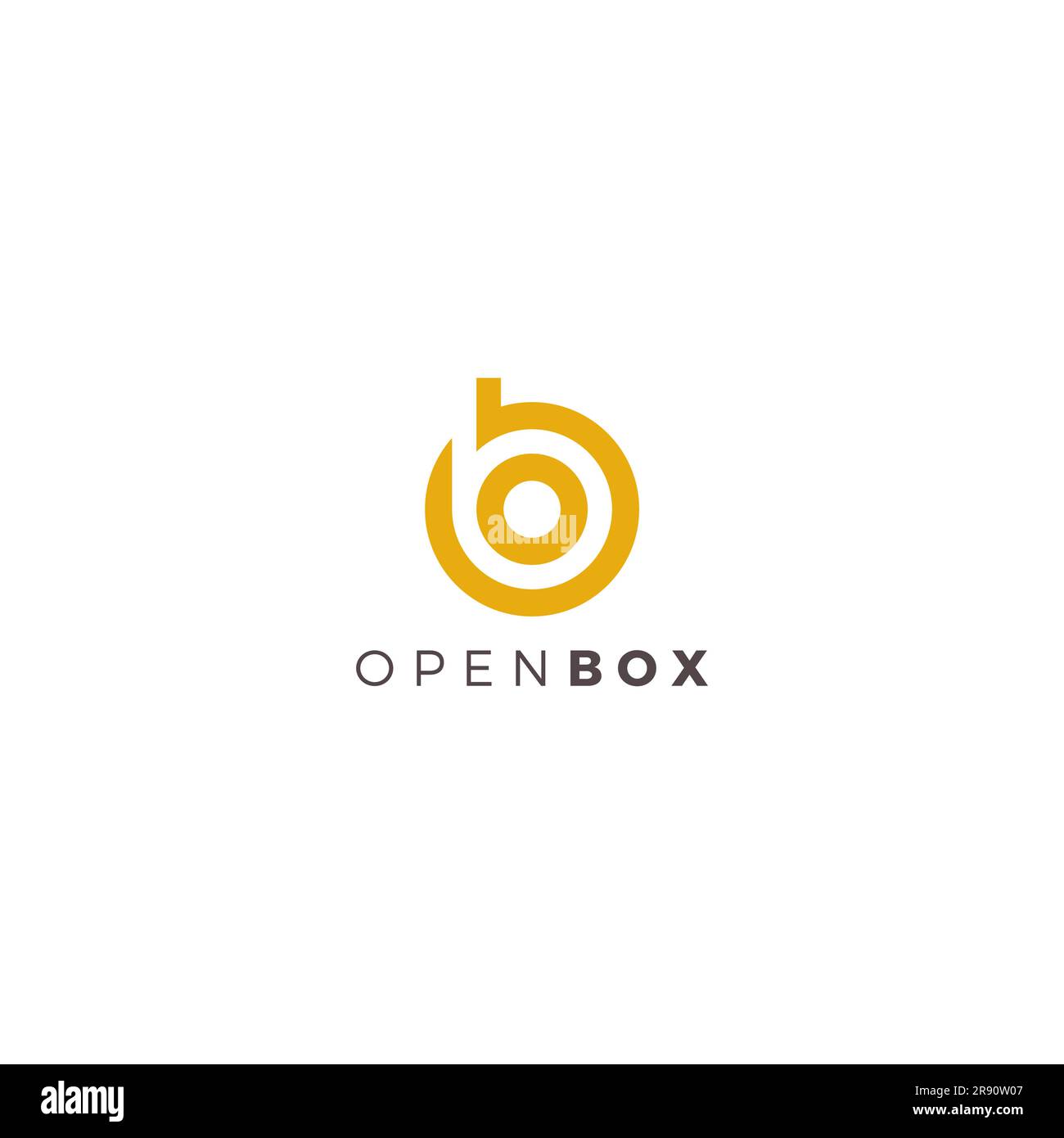 OB Logo Simple. Letter B Template Logo Design Stock Vector