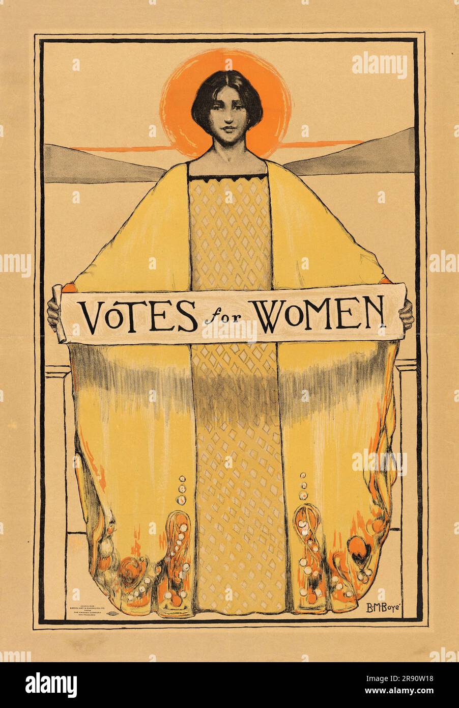 A vintage suffragette campaign poster Stock Photo