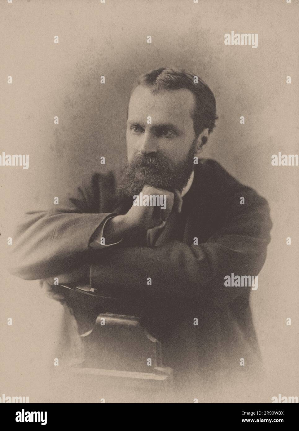 Portrait of William James (1842-1910), 1880. Private Collection. Stock Photo