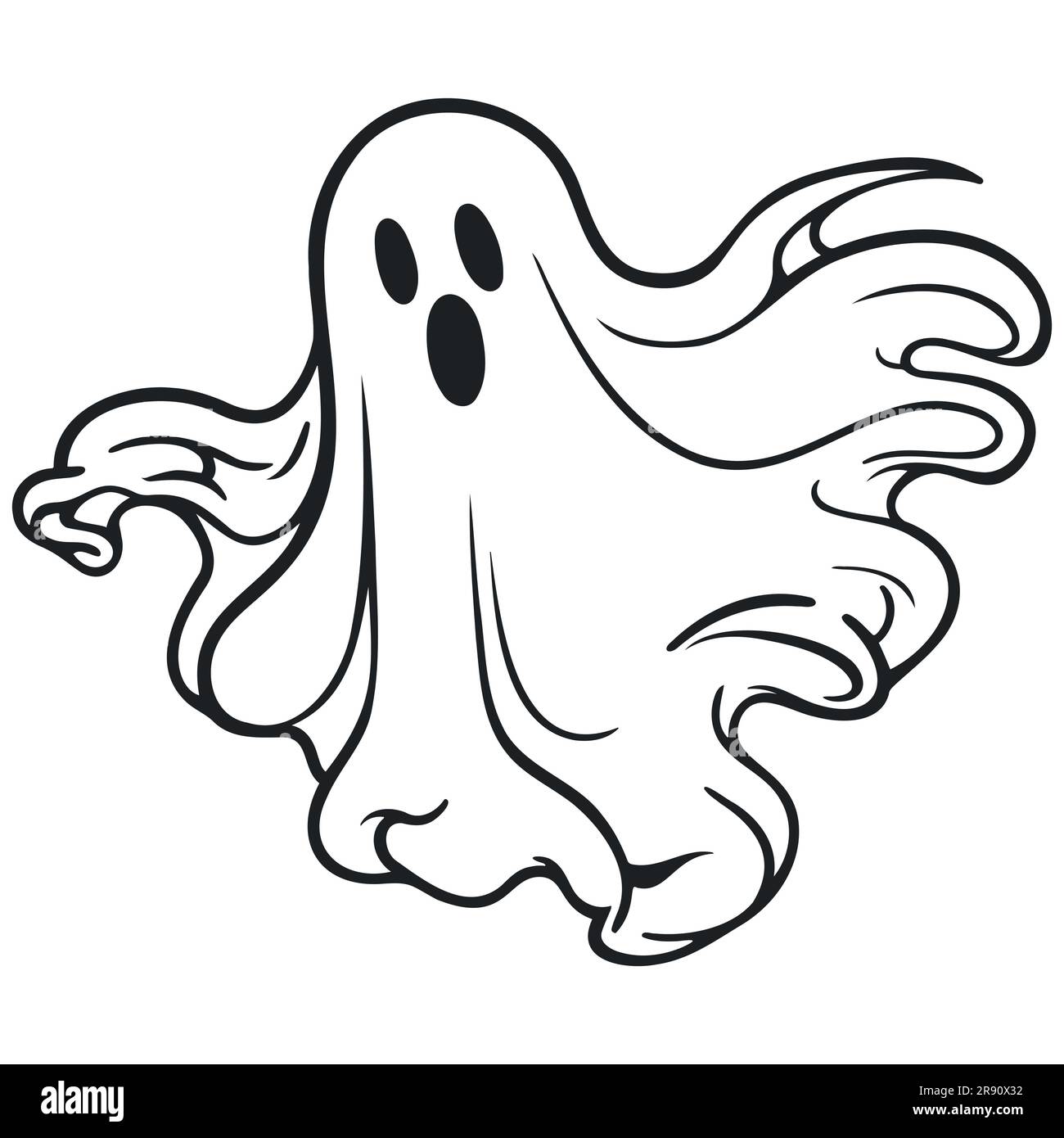 Cute ghost isolated halloween concept Royalty Free Vector